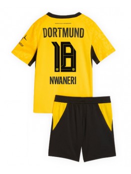 Otroški Nogometna dresi replika Borussia Dortmund Ethan Nwaneri #18 Domači 2026-27 Kratek rokav (+ hlače)